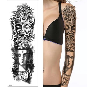 ロングフェイクタトゥーステッカー 1シート 花 フラワー ハスの花 蓮 仏陀 ぶっだ 仏 観音様 仏像 三重塔 五重塔 シャカ 釈迦 仏教 オリエンタル如来像 タトゥシール メンズ レディース 仮装