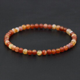 [天然石 数珠 ブレスレット 4mm〜5mm] オレンジアゲートビーズブレスレット 1個販売 ストーン バングル 腕輪 メンズ レディース 手首 フリーサイズ 腕輪 ゴム プレゼント ギフト 綺麗 学校 職場 男性 女性 大人 彼氏 彼女 男 女 スーツ 人気 伸縮 小さめ 女子 男子