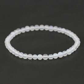 [天然石 数珠 ブレスレット 4mm〜5mm] ホワイトアゲートビーズブレスレット 1個販売 白色 ストーン バングル 腕輪 メンズ レディース 手首 フリーサイズ 腕輪 ゴム プレゼント ギフト 綺麗 学校 職場 男性 女性 大人 彼氏 彼女 男 女 スーツ 伸縮 小さめ 女子 男子