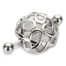 [ 14G ニップル 乳首 ] エターナルドームニップルピアス ストレートバーベル シールド 14ゲージ 胸 乳輪 ボディピアス メンズ レディース サージカルステンレス316L ボディーピアス 乳首ピアス キャップ メッシュ 人気 男性 女性 彼氏 彼女 プレゼント ギフト 綺麗 籠 かご