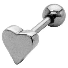 [耳 舌 14G ボディピアス]ハート ストレートバーベル 14ゲージ 1個販売 アウトターナル 外ネジ 軟骨 ヘリックス トラガス アンテナ 舌ピアス ベロピアス ボディーピアス メンズ レディース トランプ おもしろ 個性 面白い 長い 短い サージカルステンレス316L 両側ネジ