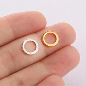 [ No.1 ]スモールステンレスチャームパーツ（ラウンド）1個販売 丸型 丸い 丸穴 ペンダントトップ ネックレス ブレスレット アクセサリー ボディピアス イヤリング イヤーカフ メンズ レディース 手作り 作る 製作 修理 部品 クラフト 金具