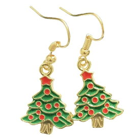 クリスマスステンレスピアス（クリスマスツリー）/1個販売 モミの木 もみの木 サージカルステンレス316L アメリカンピアス フックピアス フックピアス メンズ レディース 20G 20ゲージ プレゼント ギフト サンタクロース メリークリスマス おもしろ 面白い 樹木