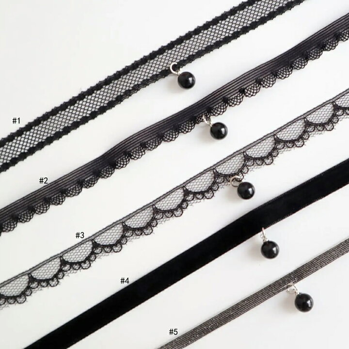 楽天市場】ブラックパール風チャーム ラリエット フェイクレザー  