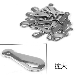 ステンレス製 ダルマカン(板ダルマ) /大きさ:約5.0mmx11.6mm 10個 アクセサリーパーツ 部品 金具 チャーム ペンダント ネックレス ブレスレット アンクレット チョーカー DIY メンズ レディース