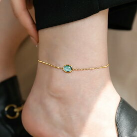 ブルーキャッツアイゴールドボールチェーンステンレスアンクレット 1個販売 メンズ レディース 金色 サージカルステンレス316L 高級 メンズ レディース ペア ブレスレット チェーンアンクレット 足に巻く 彼女 女子 母 プレゼント ボールチェーン 青色 水色