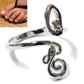 [メンズ レディース 足の指 指輪 ファランジリング] ボヘミアンウエーブ トゥリング 足の指輪 トーリング 足のリング ピンキーリング フリーサイズ シルバー 足指輪 小指 関節 指先 夏 イヤーカフ カフリング 夏 プレゼント 人気 男性 女性 彼氏 彼女 波