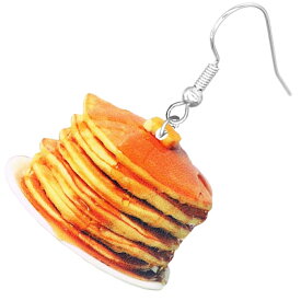 パンケーキ リアルステンレスピアス 1個販売 20G 20ゲージ スイーツ デザート おやつ ホットケーキ 食玩 食品サンプル 食べ物 可愛い サージカルステンレス316L ユニーク メンズ レディース 揺れる フックピアス プレゼント 男子 女子 ギフト チャーム