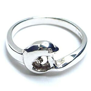 プリティドルフィン シルバーリング サイズ/14号 刻印あり シルバー925 スターリングシルバー 指輪 メンズ レディース プレゼント イルカ 水族館 可愛い デート 海 浜辺 海の家 スタッフ