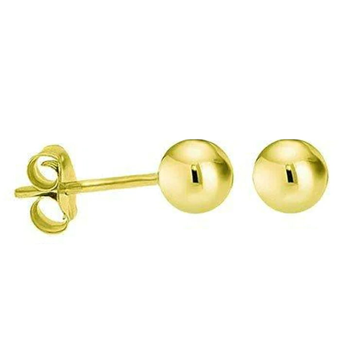 楽天市場】[22G K14スタッドピアス] 14金シンプルボールスタッドピアス