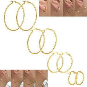 シンプルな金色のゴールドフープピアス 1個販売 細い スリム 18G 18ゲージ 耳 軟骨 リングピアス サージカルステンレス316L メンズ レディース ステンレスピアス ワンタッチリング プレーン 大