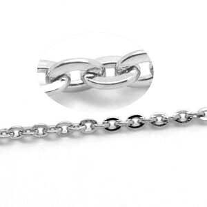 5.0mmx3.8mmフラットあずきステンレスチェーン/10cm単位 サージカルステンレス316L 手作り DIY ネックレス ブレスレット アンクレット ボディチェーン パーツ ピアス つなぐ 金属アレルギー チョ