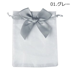 10cm x 15cm リボン付き オーガンジーアクセサリーギフト用巾着 1個販売 ギフト ラッピング用品 ポーチ プレゼント 業務用 店舗用 保管袋 ピアス 指輪 ジュエリー 手作り バッグ ギフトケース