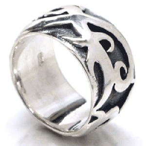 ラージトライバルシルバーリング サイズ/16号/17号/19号/20号 スターリングシルバー シルバー925 指輪 高級 メンズ レディース 男性 女性 プレゼント 人気 925刻印あり 婚約指輪 結婚式 ペアリン