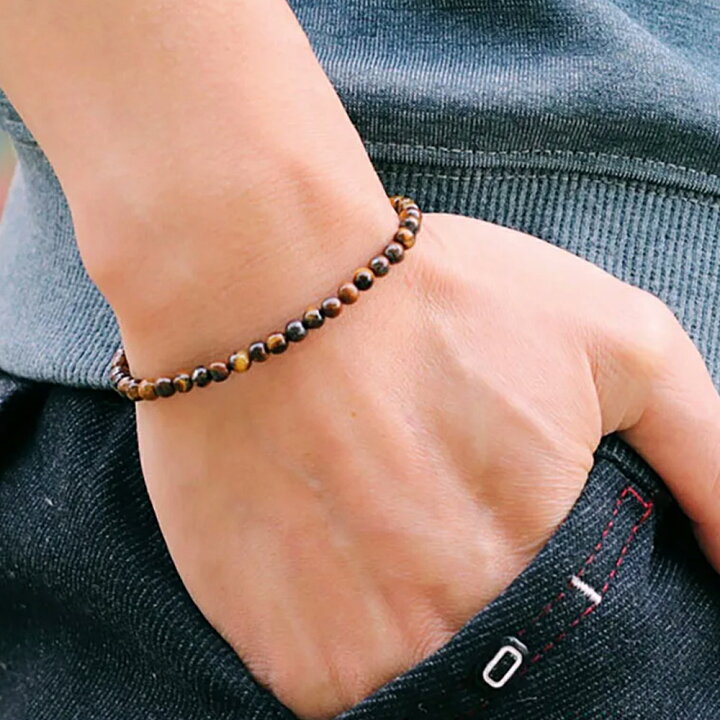 楽天市場】[天然石 数珠 ブレスレット 4mm〜5mm] タイガーアイストーン 