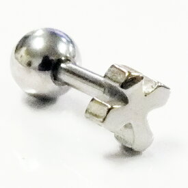 十字架バーベル 14ゲージ 14G 軟骨 耳 ヘリックス トラガス アンテナ 舌ピアス ベロ ボディピアス メンズ レディース ストレートバーベル ロザリオ クロス 内径 長い 短い シャフト サージカルステンレス316L ネジパーツ組み換え可能 かっこいい 小さい シンプル スモール