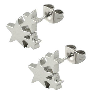 トリプルスター ステンレスピアス 1個販売 片耳 星 3個 3つ スリー シングルピアス 20G 20ゲージ サージカルステンレス316L キャッチピアス スタッドピアス メンズ レディース 耳 軟骨 低アレル
