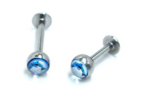 テテュスラブレット/16ゲージ 16G イルカ ドルフィン マリン 可愛い 細いゲージ ボディピアス サージカルステンレス316L メンズ レディース 低アレルギー フラット ボール 平ら 軟骨ピアス ア