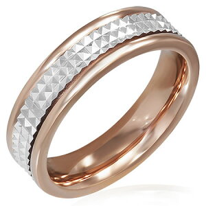 ピンクゴールドパンクリング(LRC261)サイズ/10号 高級 女性人気 ステンレスリング 指輪 サージカルステンレス316L 低アレルギー メンズ レディース ペアリング プレゼント ギフト 結婚 婚約