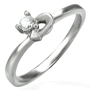 パオラジュエルリング(ORO042)サイズ/06号 ジルコニア エンゲージリング 高級 ステンレスリング 指輪 サージカルステンレス316L 低アレルギー メンズ レディース ペアリング プレゼント ギフ