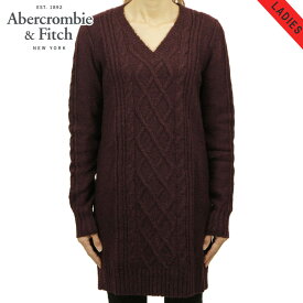 アバクロ セーター レディース 正規品 Abercrombie＆Fitch Vネックセーター CABLE SWEATER DRESS 159-591-1