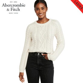 アバクロ セーター レディース 正規品 Abercrombie＆Fitch クルーネックセーター Cable Crew Sweater 150-490-1199-101