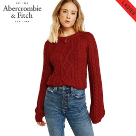 アバクロ セーター レディース 正規品 Abercrombie＆Fitch クルーネックセーター Cable Crew Sweater 150-490-1199-513