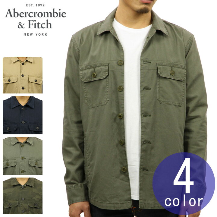 楽天市場 アバクロ アウター メンズ 正規品 Abercrombie Fitch ジャケット ミリタリーシャツジャケット Military Shirt Jacket ブランド品セレクトショップ Mixon