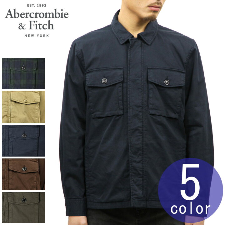 楽天市場 アバクロ シャツ メンズ 正規品 Abercrombie Fitch アウター 長袖シャツ ジャケット Zip Up Shirt Jacket ブランド品セレクトショップ Mixon