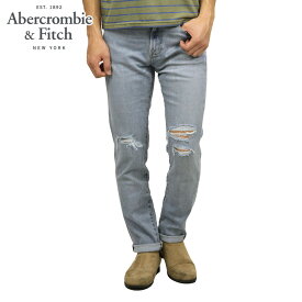 20%OFFクーポンセール 【利用期間 6/4 20:00～6/11 1:59】 アバクロ ジーンズ メンズ 正規品 Abercrombie＆Fitch スキニージーンズ ジーパン RIPPED ATHLETIC SKINNY JEANS 131-318-1280-281 父の日 プレゼント ラッピング