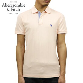 アバクロ Abercrombie＆Fitch 正規品 メンズ ストレッチ ワンポイントロゴ 半袖ポロシャツ STRETCH ICON POLO