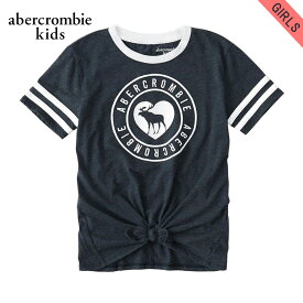 【ポイント10倍 6/4 20:00～6/11 1:59】 アバクロキッズ Tシャツ 子供服 正規品 AbercrombieKids 半袖Tシャツ sporty tie-front graphic tee 257-891-0100-023 父の日 プレゼント ラッピング