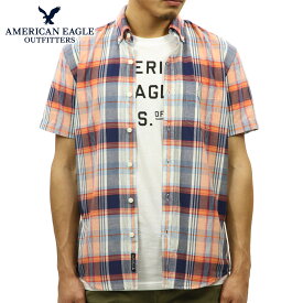 20%OFFクーポンセール 【利用期間 4/24 20:00～4/27 9:59】 アメリカンイーグル シャツ メンズ 正規品 AMERICAN EAGLE 半袖シャツ AEO SHORT SLEEVE MADRAS SHIRT 2154-9804-615