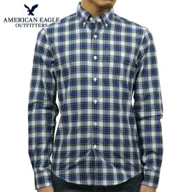 アメリカンイーグル AMERICAN EAGLE 正規品 メンズ ボタンダウン長袖シャツ AE Plaid Poplin Button-Down Shirt 0153-1272-307