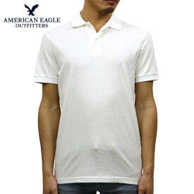 15%OFFセール 【販売期間 6/4 20:00～6/11 1:59】 アメリカンイーグル AMERICAN EAGLE 正規品 メンズ ワンポイントロゴ 半袖ポロシャツ AE Logo Jersey Polo Shirt 1165-8851-100