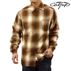 �L�����g�b�v �����Y �����V���c ���K�i CALTOP ACRYLIC OMBRE CHECK LONG SLEEVE SHIRTS ���� �L�����g�b�v �J���g�b�v �`�F�b�N�V���c �t���l���V���c �l���V���c �I���u�� �I�[���h�X�N�[�� 2000LS CARAMEL