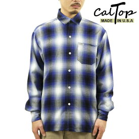 キャルトップ 長袖シャツ メンズ 正規品 CALTOP ACRYLIC OMBRE CHECK LONG SLEEVE SHIRTS 長袖 カルトップ チェックシャツ フレネルシャツ ネルシャツ オンブレ オールドスクール 2000LS
