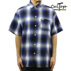 キャルトップ メンズ 半袖シャツ 正規品 CALTOP CALTOP ACRYLIC OMBRE CHECK SHORT SLEEVE SHIRTS 半袖 カルトップ チェックシャツ フレネルシャツ ネルシャツ オンブレ オールドスクール ショートスリーブ 2000SS