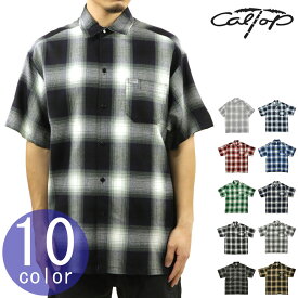キャルトップ メンズ 半袖シャツ 正規品 CALTOP CALTOP ACRYLIC OMBRE CHECK SHORT SLEEVE SHIRTS 半袖 カルトップ チェックシャツ フレネルシャツ ネルシャツ オンブレ オールドスクール ショートスリーブ 2000SS クリスマス プレゼント ラッピング