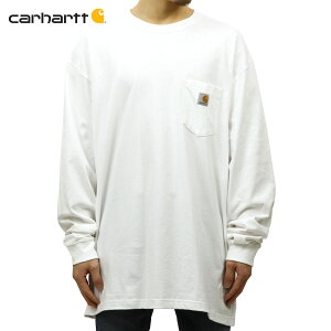 �y�|�C���g10�{ 6/4 20:00�`6/11 1:59�z �J�[�n�[�g CARHARTT ���K�i �����Y �����|�P�b�gT�V���c WORKWEAR POCKET LONG-SLEEVE T-SHIRT K126 WHT WHITE ���̓� �v���[���g ���b�s���O