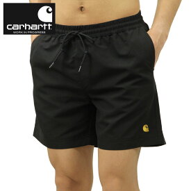カーハート 水着 メンズ 正規販売店 CARHARTT WIP スイムパンツ ボトムス CHASE SWIM TRUNKS PANTS BLACK / GOLD I026235 I035062 00FXX