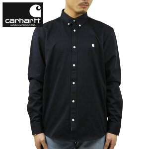 �J�[�n�[�g �V���c �����Y ���K�̔��X CARHARTT WIP �����V���c �{�^���_�E���V���c LONG SLEEVE MADISON SHIRT DARK NAVY / WHITE I023339 00BXX
