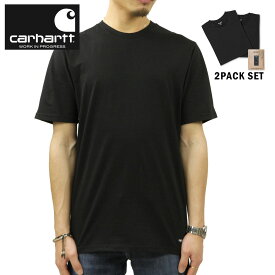 カーハート Tシャツ メンズ 正規販売店 CARHARTT WIP 半袖Tシャツ 2枚組 クルーネックTシャツ STANDARD CREW NECK T-SHIRT 2 PACK BLACK + BLACK I029370 933XX
