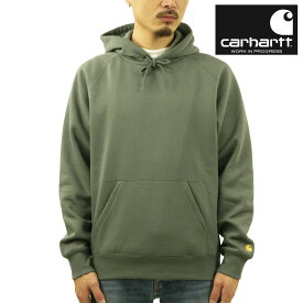 カーハート パーカー メンズ 正規品 CARHARTT WIP ワンポイント ロゴ プルオーバーパーカー HOODED CHASE SWEATSHIRT PULLOVER PARKA THYME / GOLD OLIVE I026384 0SNXX