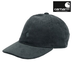 カーハート メンズ レディース キャップ 正規品 CARHARTT WORK IN PROGRESS ロゴ コーデュロイキャップ HARLEM CAP GRAFITE/GRAFITE（CHARCOAL） I026890 2F9XX