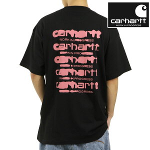 �y�|�C���g10�{ 4/4 20:00�`4/10 1:59�z �J�[�n�[�g �����Y ����T�V���c ���K�i CARHARTT WIP �N���[�l�b�N �o�b�N�v�����g SHORT SLEEVE INK BLEED T-SHIRT BLACK / PINK I032878