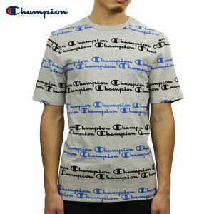 �`�����s�I�� T�V���c ���K�i CHAMPION ����T�V���c CREW TEE T1919S 70Z HERITAGE TEE ALL OVER SCRIPT OXFORD GREY/HOTLINE BLUE/BLACK