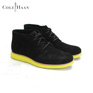 �R�[���n�[�� COLE HAAN ���K�i ���K�i �`���b�J�u�[�c LUNARGRAND CHUKKA C11185 BLACK SUEDE/VOLT BLACK D15S25