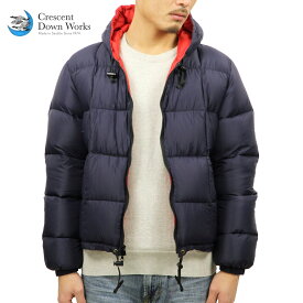 クレセントダウンワークス CRESCENT DOWN WORKS 正規品 メンズ アウタージャケット HOODED SWEAT SHIRT DOWN JACKET NAVY D00S20