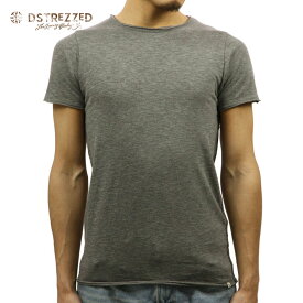 ディストレス Tシャツ 正規販売店 DSTREZZED 半袖Tシャツ BASIC ROUND NECK TEE GREY MELANGE 202240BL4 94 D00S15 父の日 プレゼント ラッピング